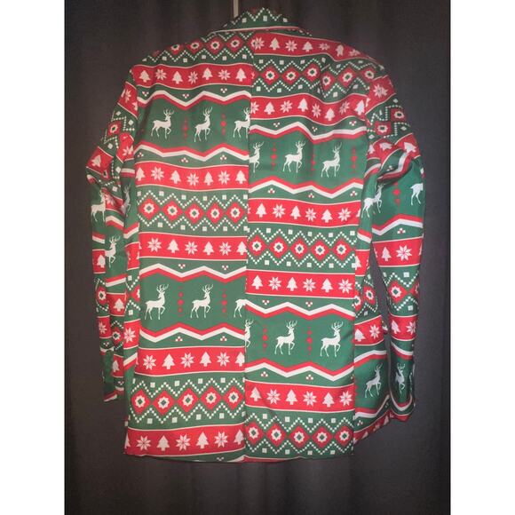 Ugly Christmas Sweater Xmas Size Medium Jacket Blazer - Picture 3 of 3